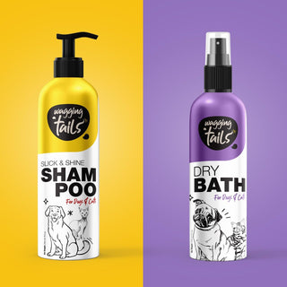 Furshine Bathing Kit - Shampoo & Dry Bath Kit - 200ml + 200ml
