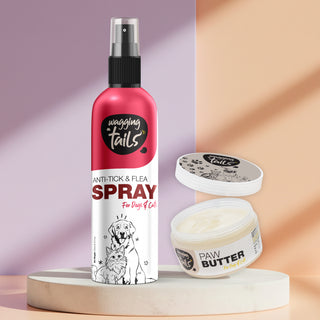 Anti-Tick & Flea Spray - 200ML and Paw Butter -50gm