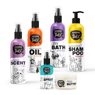 6 in 1 Grooming Kit Fur, Paw & Perfume Combo - 6pcs Set