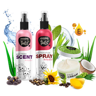 3 in 1 Anti-Tick Spray, Paw Cream & Baby Fresh Scent Combo Kit