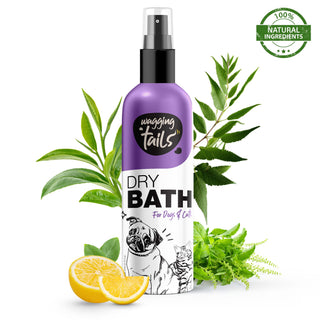 Wagging Tails 5 in 1 Grooming Kit Combo for Pets | Dog Shampoo 400ml+Massage Oil 200ml+Dry Bath 200ml+Paw Butter 50g+Paw Spray 100ml | Made with Natural Ingredients | Head to Paw Gift Box